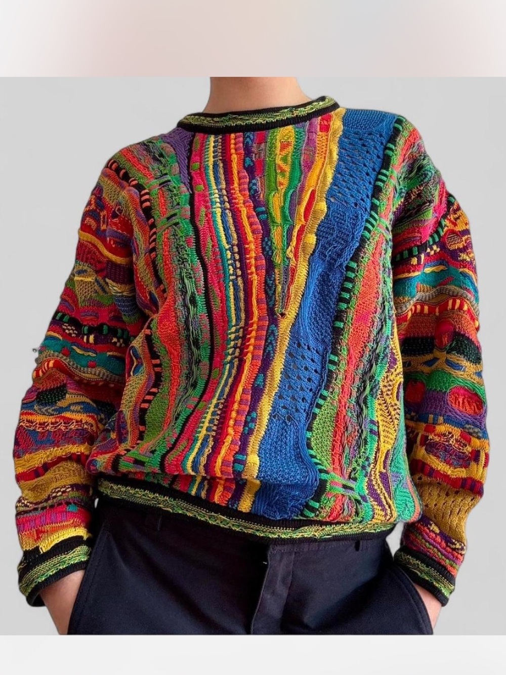 Authentic COOGI Multicolor Chunky Knit Sweater -